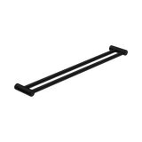 An image of Nero Tapware Mecca Care 25mm Double Towel Grab Rail 900mm Matte Black