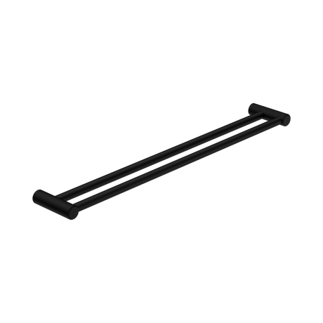 An image of Nero Tapware Mecca Care 25mm Double Towel Grab Rail 900mm Matte Black