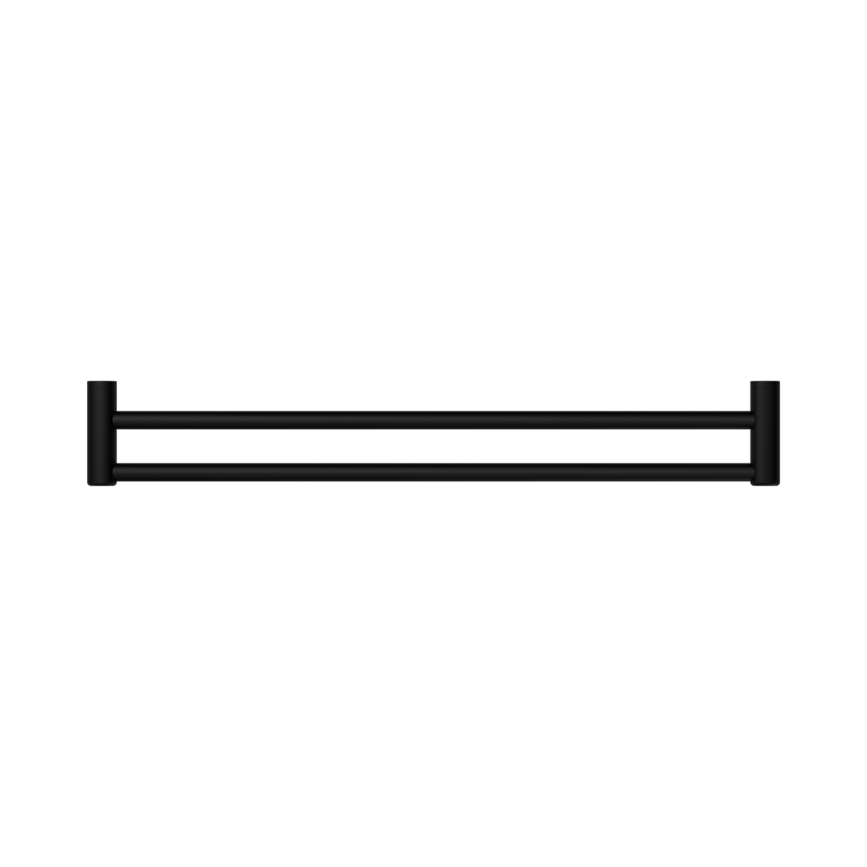 An image of Nero Tapware Mecca Care 25mm Double Towel Grab Rail 900mm Matte Black