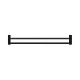 An image of Nero Tapware Mecca Care 25mm Double Towel Grab Rail 900mm Matte Black