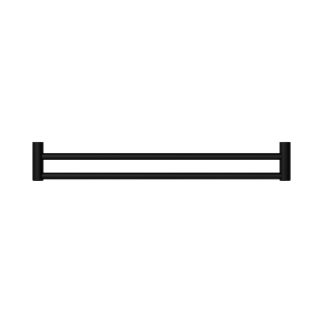 An image of Nero Tapware Mecca Care 25mm Double Towel Grab Rail 900mm Matte Black
