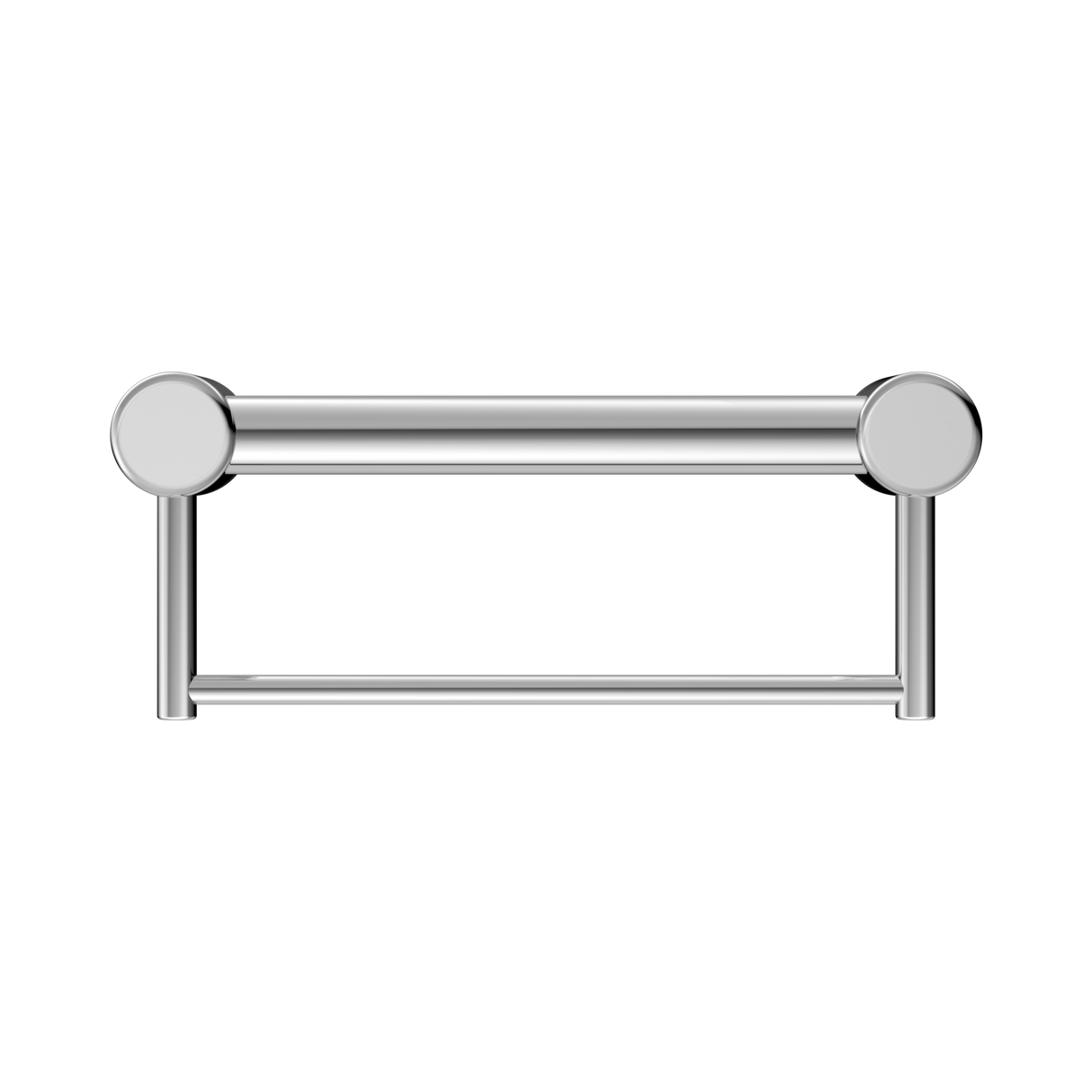 An image of Nero Tapware Mecca Care 32mm Grab Rail With Towel Holder 300mm Chrome