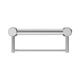 An image of Nero Tapware Mecca Care 32mm Grab Rail With Towel Holder 300mm Chrome