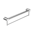 An image of Nero Tapware Mecca Care 32mm Grab Rail With Towel Holder 600mm Chrome