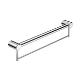 An image of Nero Tapware Mecca Care 32mm Grab Rail With Towel Holder 600mm Chrome
