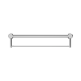 An image of Nero Tapware Mecca Care 32mm Grab Rail With Towel Holder 600mm Chrome