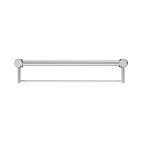 An image of Nero Tapware Mecca Care 32mm Grab Rail With Towel Holder 600mm Chrome