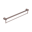 An image of Nero Tapware Mecca Care 32mm Grab Rail With Towel Holder 900mm Brushed Bronze