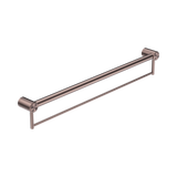 An image of Nero Tapware Mecca Care 32mm Grab Rail With Towel Holder 900mm Brushed Bronze