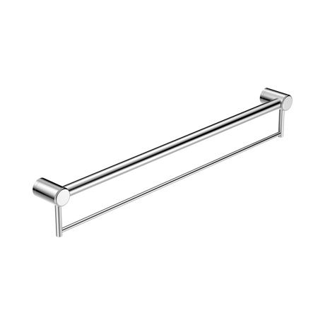 An image of Nero Tapware Mecca Care 32mm Grab Rail With Towel Holder 900mm Chrome