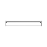 An image of Nero Tapware Mecca Care 32mm Grab Rail With Towel Holder 900mm Chrome