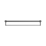An image of Nero Tapware Mecca Care 32mm Grab Rail With Towel Holder 900mm Gun Metal