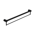 An image of Nero Tapware Mecca Care 32mm Grab Rail With Towel Holder 900mm Matte Black
