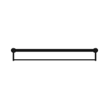 An image of Nero Tapware Mecca Care 32mm Grab Rail With Towel Holder 900mm Matte Black
