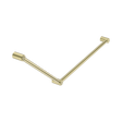 An image of Nero Tapware Mecca Care 32mm DDA Accessible Toilet Grab Rail Set 45 Degree 750X900mm Brushed Gold