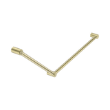 An image of Nero Tapware Mecca Care 32mm DDA Accessible Toilet Grab Rail Set 45 Degree 750X900mm Brushed Gold