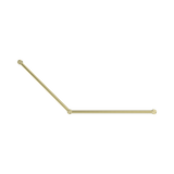 An image of Nero Tapware Mecca Care 32mm DDA Accessible Toilet Grab Rail Set 45 Degree 750X900mm Brushed Gold