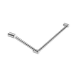 An image of Nero Tapware Mecca Care 32mm DDA Accessible Toilet Grab Rail Set 45 Degree 750X900mm Chrome