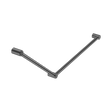 An image of Nero Tapware Mecca Care 32mm DDA Accessible Toilet Grab Rail Set 45 Degree 750X900mm Gun Metal