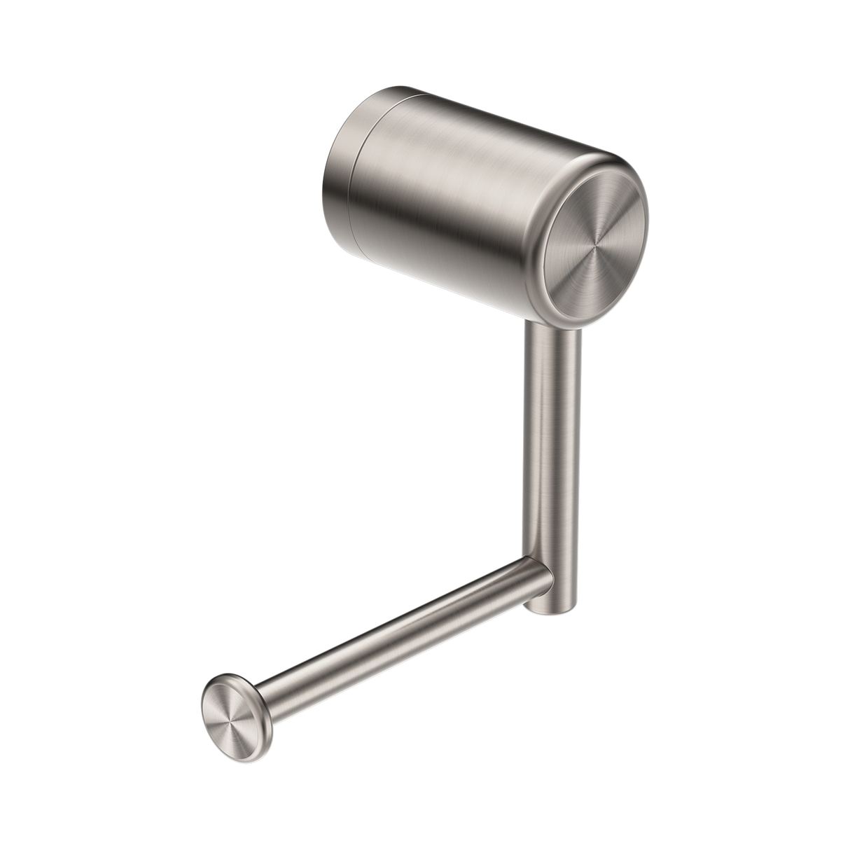 An image of Nero Tapware Mecca Care Heavy Duty Toilet Roll Holder Brushed Nickel