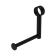 An image of Nero Tapware Mecca Care Add On Toilet Roll Holder Matte Black