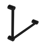 An image of Nero Tapware Mecca Care 32mm Ambulant Toilet Grab Rail 90 Degree 450X450mm Matte Black