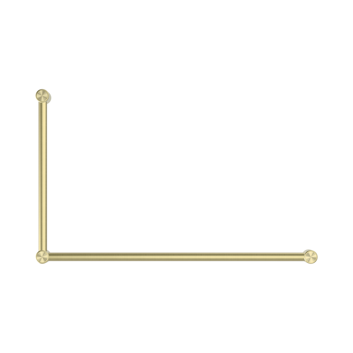 An image of Nero Tapware Mecca Care 32mm DDA Accessible Toilet Grab Rail Set 90 Degree 600X1000mm Brushed Gold