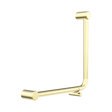 An image of Nero Tapware Mecca Care 32mm Ambulant 90 Degree Bent Tube Grab Rail 450X450mm Brushed Gold