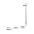 An image of Nero Tapware Mecca Care 32mm Ambulant 90 Degree Bent Tube Grab Rail 450X450mm Brushed Nickel