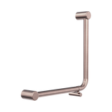 An image of Nero Tapware Mecca Care 32mm Ambulant 90 Degree Bent Tube Grab Rail 450X450mm Brushed Bronze
