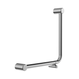 An image of Nero Tapware Mecca Care 32mm Ambulant 90 Degree Bent Tube Grab Rail 450X450mm Chrome