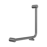 An image of Nero Tapware Mecca Care 32mm Ambulant 90 Degree Bent Tube Grab Rail 450X450mm Gun Metal