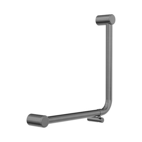 An image of Nero Tapware Mecca Care 32mm Ambulant 90 Degree Bent Tube Grab Rail 450X450mm Gun Metal