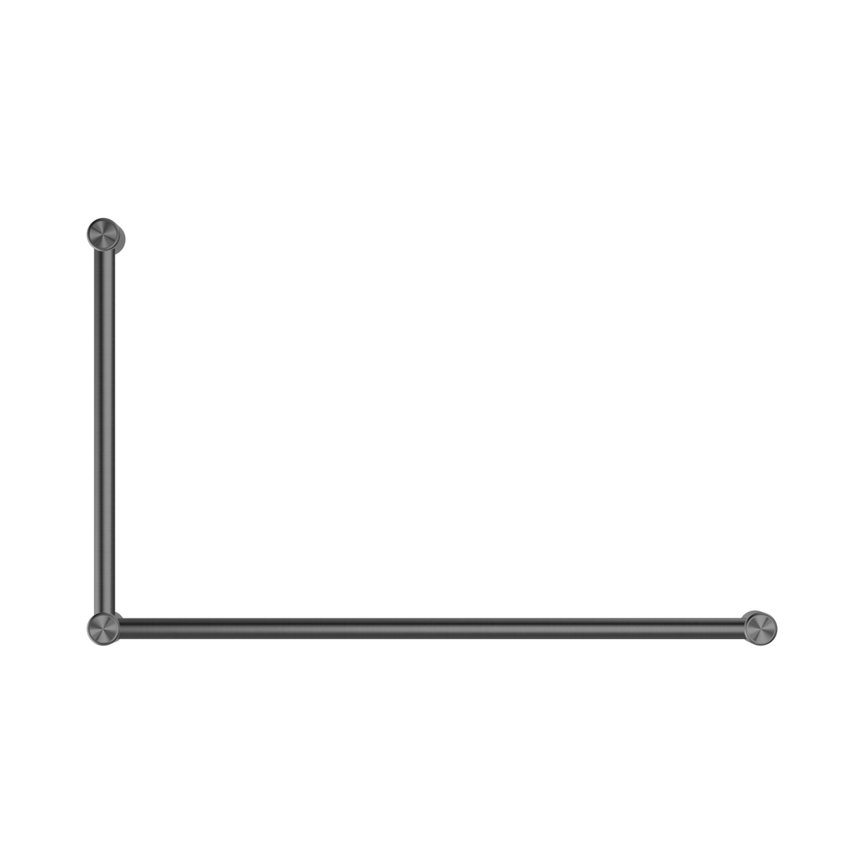 An image of Nero Tapware Mecca Care 32mm DDA Accessible Toilet Grab Rail Set 90 Degree 600X1000mm Gun Metal