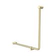 An image of Nero Tapware Mecca Care 32mm 90 Degree NZ4121 Accessible Toilet Grab Rail 750X750mm Brushed Gold