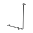 An image of Nero Tapware Mecca Care 32mm 90 Degree NZ4121 Accessible Toilet Grab Rail 750X750mm Chrome