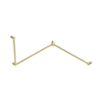 An image of Nero Tapware Mecca Care 32mm DDA Accessible Toilet Grab Rail Set 90 Degree Continuous 600X1065X1025mm Brushed Gold