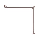 An image of Nero Tapware Mecca Care 32mm DDA Accessible Toilet Grab Rail Set 90 Degree Continuous 600X1065X1025mm Brushed Bronze
