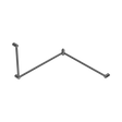 An image of Nero Tapware Mecca Care 32mm DDA Accessible Toilet Grab Rail Set 90 Degree Continuous 600X1065X1025mm Gun Metal