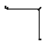 An image of Nero Tapware Mecca Care 32mm DDA Accessible Toilet Grab Rail Set 90 Degree Continuous 600X1065X1025mm Matte Black