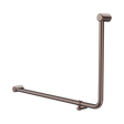 An image of Nero Tapware Mecca Care 32mm DDA Accessible Toilet 90 Degree Bent Tube Grab Rail 600X1000mm Brushed Bronze