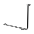 An image of Nero Tapware Mecca Care 32mm DDA Accessible Toilet 90 Degree Bent Tube Grab Rail 600X1000mm Chrome