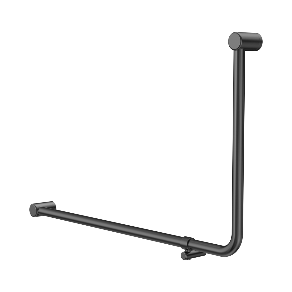 An image of Nero Tapware Mecca Care 32mm DDA Accessible Toilet 90 Degree Bent Tube Grab Rail 600X1000mm Gun Metal