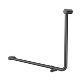 An image of Nero Tapware Mecca Care 32mm DDA Accessible Toilet 90 Degree Bent Tube Grab Rail 600X1000mm Gun Metal