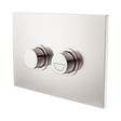 An image of Nero Tapware Mecca Care Raised Disabled Care Pneumatic Flush Buttons Plate DDA Accessible Toilet Compliant Brushed Nickel
