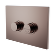 An image of Nero Tapware Mecca Care Raised Disabled Care Pneumatic Flush Buttons Plate DDA Accessible Toilet Compliant Brushed Bronze