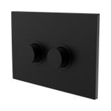 An image of Nero Tapware Mecca Care Raised Disabled Care Pneumatic Flush Buttons Plate DDA Accessible Toilet Compliant Matte Black