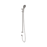 An image of Nero Tapware Mecca Care 25mm Grab Rail And Adjustable Shower Rail Set 900mm Brushed Nickel
