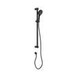 An image of Nero Tapware Mecca Care 32mm Grab Rail And Adjustable Shower Rail Set 900mm Matte Black