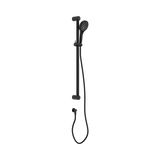 An image of Nero Tapware Mecca Care 32mm Grab Rail And Adjustable Shower Rail Set 900mm Matte Black